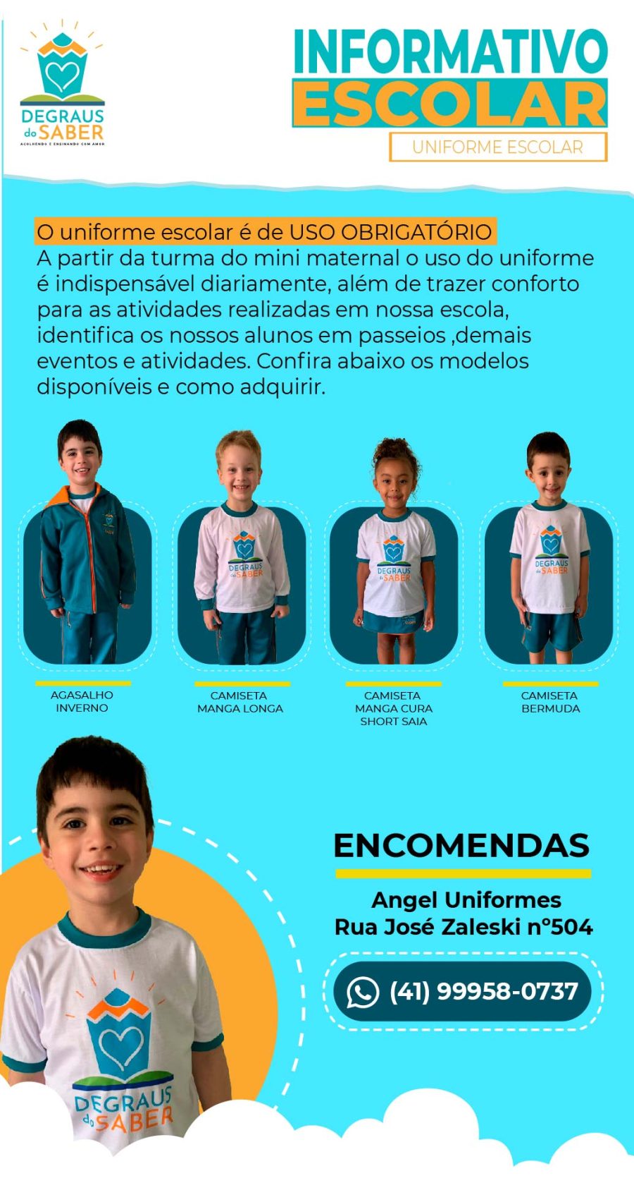 leve aviso uniforme 2023